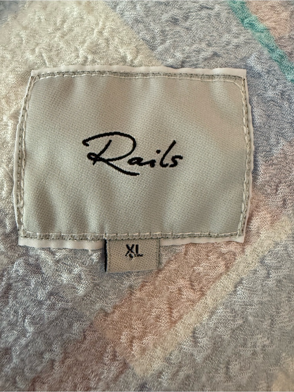 Rails Brady Plain Shirt In White Periwinkle Peach Size XL - Picture 4 of 6
